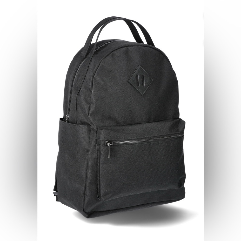NWOT Classic Black Backpack with Interior Laptop Sleeve - Picture 2 of 5